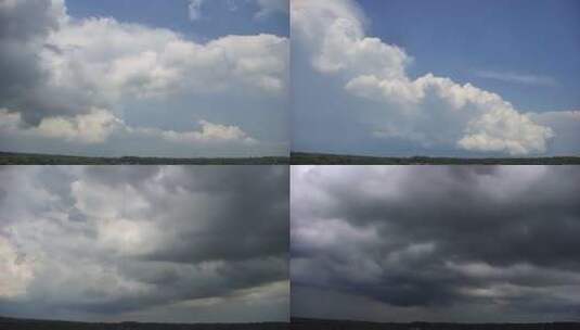 天气变化晴转多云风暴来临高清在线视频素材下载