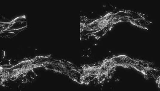 水3D线高清在线视频素材下载