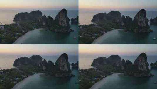 鸟瞰香港岛，安达曼海，甲米泰国高清在线视频素材下载