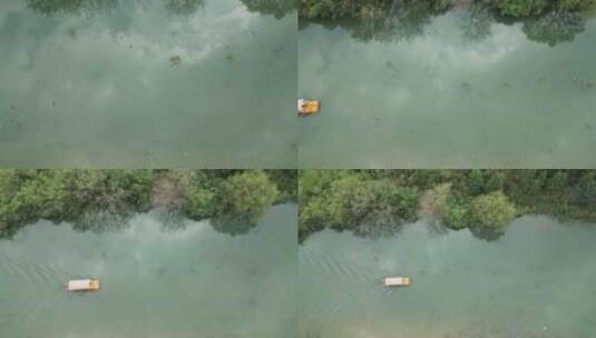 衡东洣水十里画廊谭江渔村景区风光高清在线视频素材下载