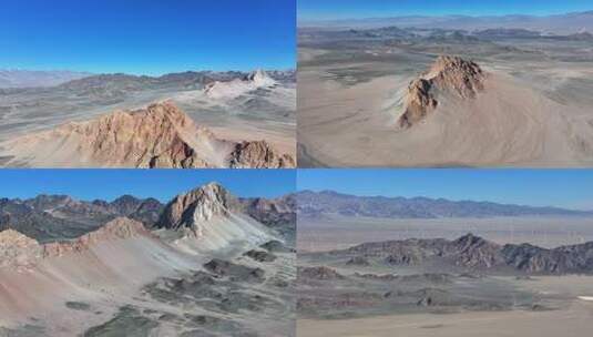 航拍 胭脂山 彩虹山 独特地貌 青甘线环高清在线视频素材下载