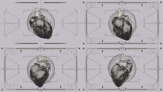 数据化全息风格的医疗卫生人体器官视频素材高清在线视频素材下载