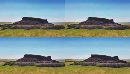 内蒙古乌兰察布乌兰哈达火山地质公园高清在线视频素材下载