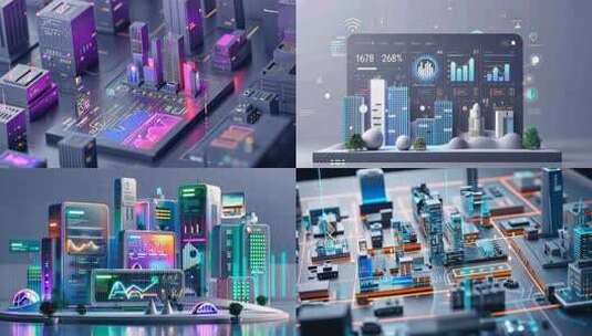 科学高效智慧城市治理 信息化人工智能协作高清在线视频素材下载
