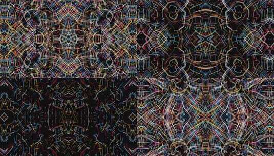 155  4K绚丽抽象彩色线条生长背景高清在线视频素材下载