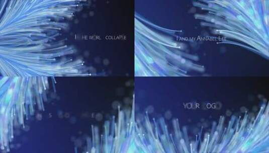 蓝色唯美粒子光线字幕标题AE模板高清AE视频素材下载