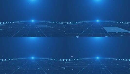 4k蓝色科技晚会背景AE模板高清AE视频素材下载