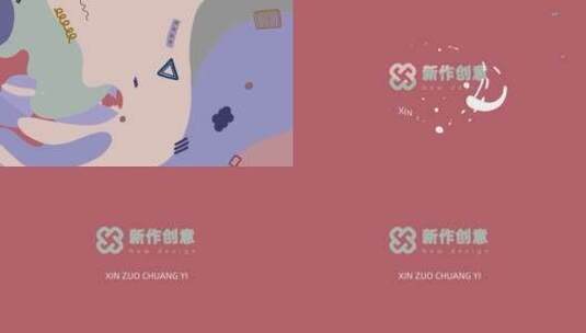 海浪 水滴 流体 卡通 logo 创意 演示高清AE视频素材下载