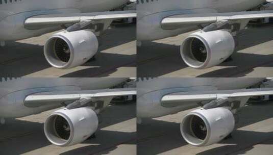 现代客机喷气发动机涡轮技术高清在线视频素材下载