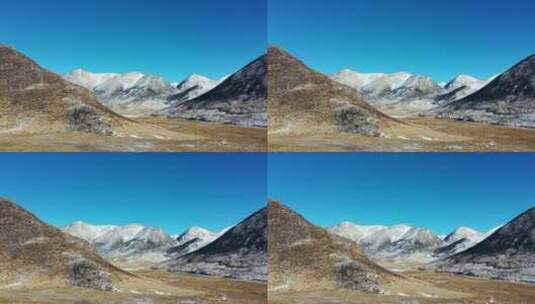 西藏自驾游路上的风光航拍高清在线视频素材下载