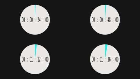 圆圈擦除1小时计时器时钟高清在线视频素材下载
