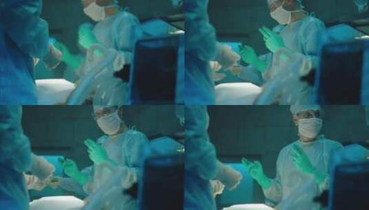 医生团队在手术室做手术高清在线视频素材下载
