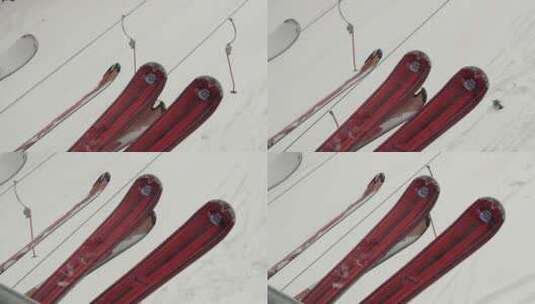 滑雪缆车高清在线视频素材下载
