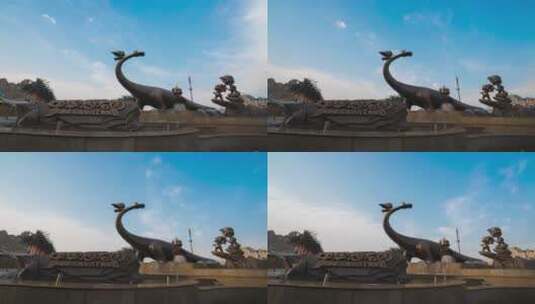 恐龙园雕像-延时高清在线视频素材下载