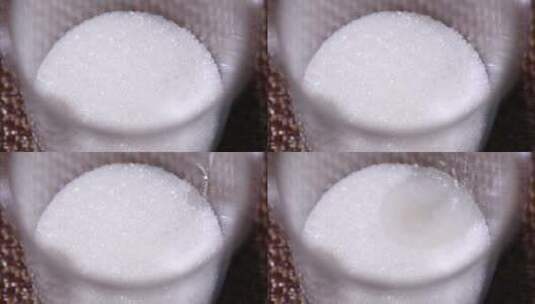 烧杯融化白色化学粉末石蜡高清在线视频素材下载