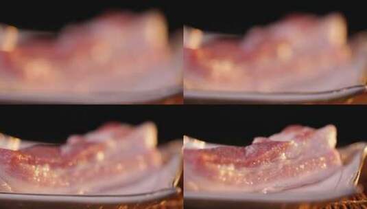 一块猪肉肥肉高清在线视频素材下载