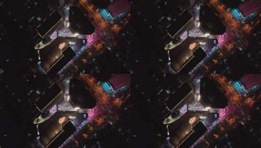 城市商场盛安广场夜景高清在线视频素材下载