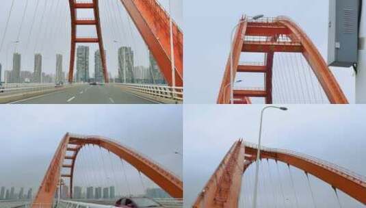 长沙福元路大桥 4k高清素材高清在线视频素材下载