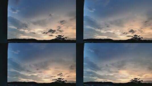 傍晚的天空，延时摄影高清在线视频素材下载