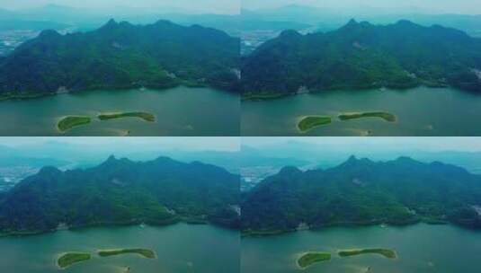 浦阳江两岸的自然风光高清在线视频素材下载