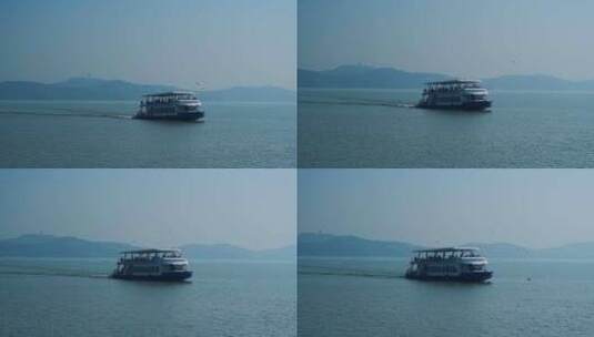 太湖上的游船高清在线视频素材下载