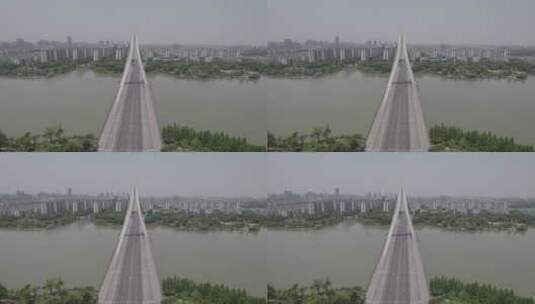 张家港地标建筑张家港湾4K航拍DLOG高清在线视频素材下载