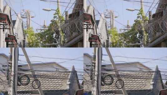【空镜】4K北京民居建筑-多角度-胡同的天空高清在线视频素材下载