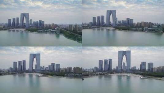 江苏省苏州工业园区CBD城市风光高清在线视频素材下载