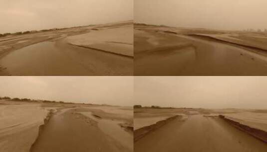 【fpv】穿越干枯的河床高清在线视频素材下载