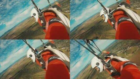 自拍的跳伞人高清在线视频素材下载