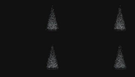 4k夜空中的粒子圣诞树节日问候高清在线视频素材下载