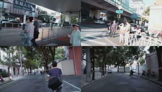 延安西路街景高清在线视频素材下载