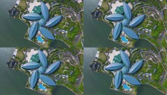 上海滴水湖皇冠假日酒店高清在线视频素材下载