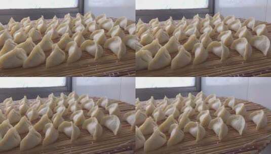 包饺子煮饺子团圆过节高清在线视频素材下载
