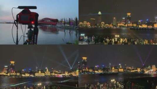上海灯光秀夜景合集高清在线视频素材下载