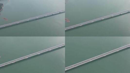 千岛湖大桥航拍高清在线视频素材下载