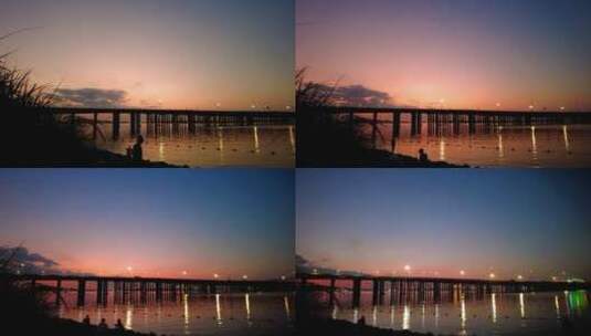 深圳湾跨海大桥延时摄影高清在线视频素材下载