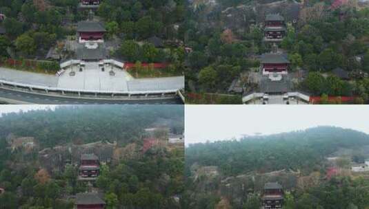 广元皇泽寺景区航拍风景高清在线视频素材下载