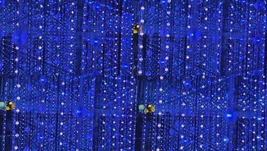 星空艺术馆唯美水晶钻石光斑4K镜头高清在线视频素材下载