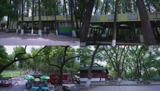 武汉汉口中山公园游乐场4K视频合集高清在线视频素材下载