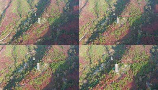山东济南红叶谷秋季红叶高清在线视频素材下载