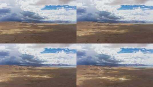 蓝天白云的高原地貌高清在线视频素材下载