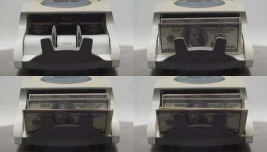现金从电子点钞机中流出高清在线视频素材下载