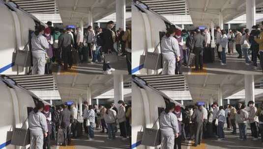 杭州西站高铁站场景高清在线视频素材下载