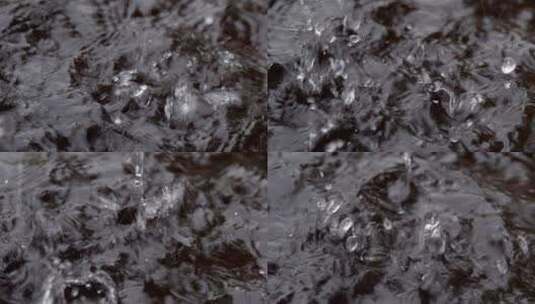 下雨天雨水滴落在水缸高清在线视频素材下载