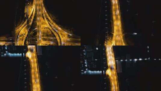 俯拍上海的高架高清在线视频素材下载