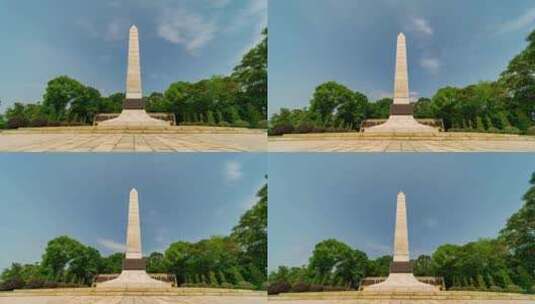 【4K超清】东江人民革命烈士纪念碑蓝天白云高清在线视频素材下载