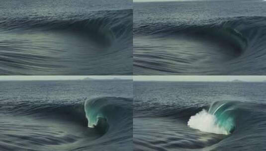 大海海浪浪花波涛汹涌巨浪翻滚升格慢镜头高清在线视频素材下载