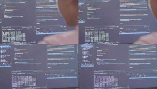 桌面计算机显示器的特写显示脚本创建软件工程师开发应用程序高清在线视频素材下载