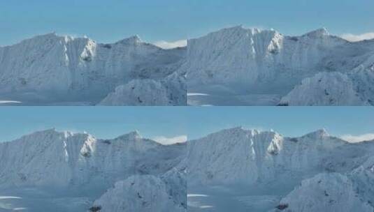 航拍西藏昌都然乌湖旁的雪山高清在线视频素材下载